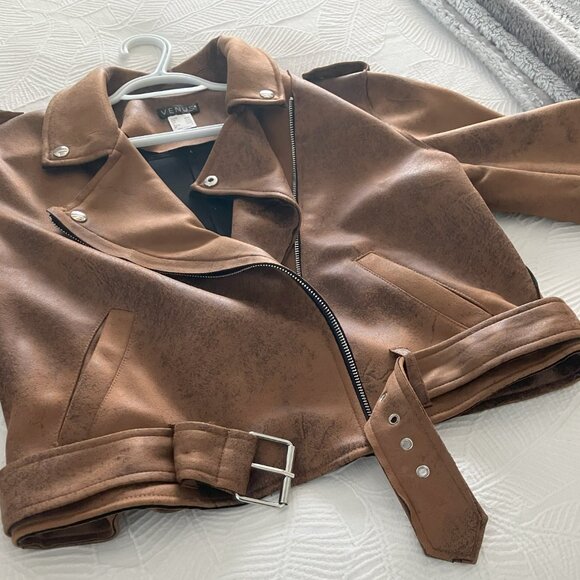 Faux Suede Moto Jacket - Picture 4 of 6